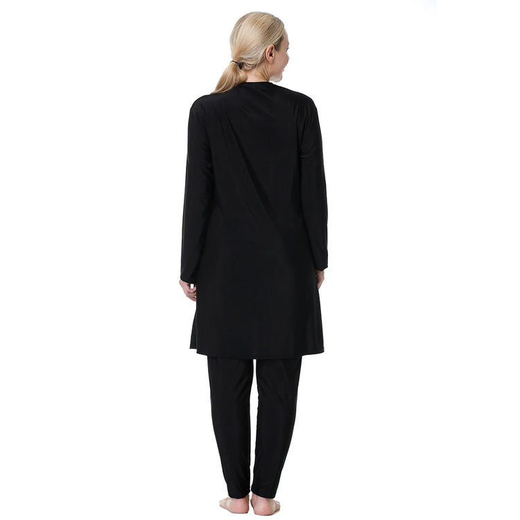 H1029 Muslim Women Fullcoverage  Long Sleeves Cover Up Burkinis Three Pieces Plus Size Swimwear Suits Khamik Shop Online