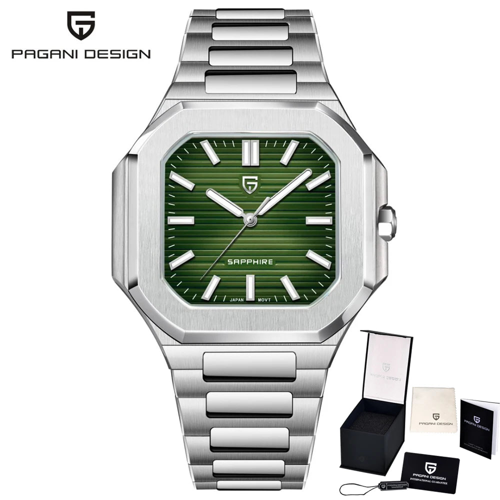 PAGANI DESIGN Fashion Square Business Quartz Men&