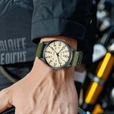 LIGE 2025 TOP NEW quartz wristwatch Arabic Watch for Men Luminous Green Nylon Luxury Leather Wrist Men Watch Montre Homme+BOX Khamik Shop Online
