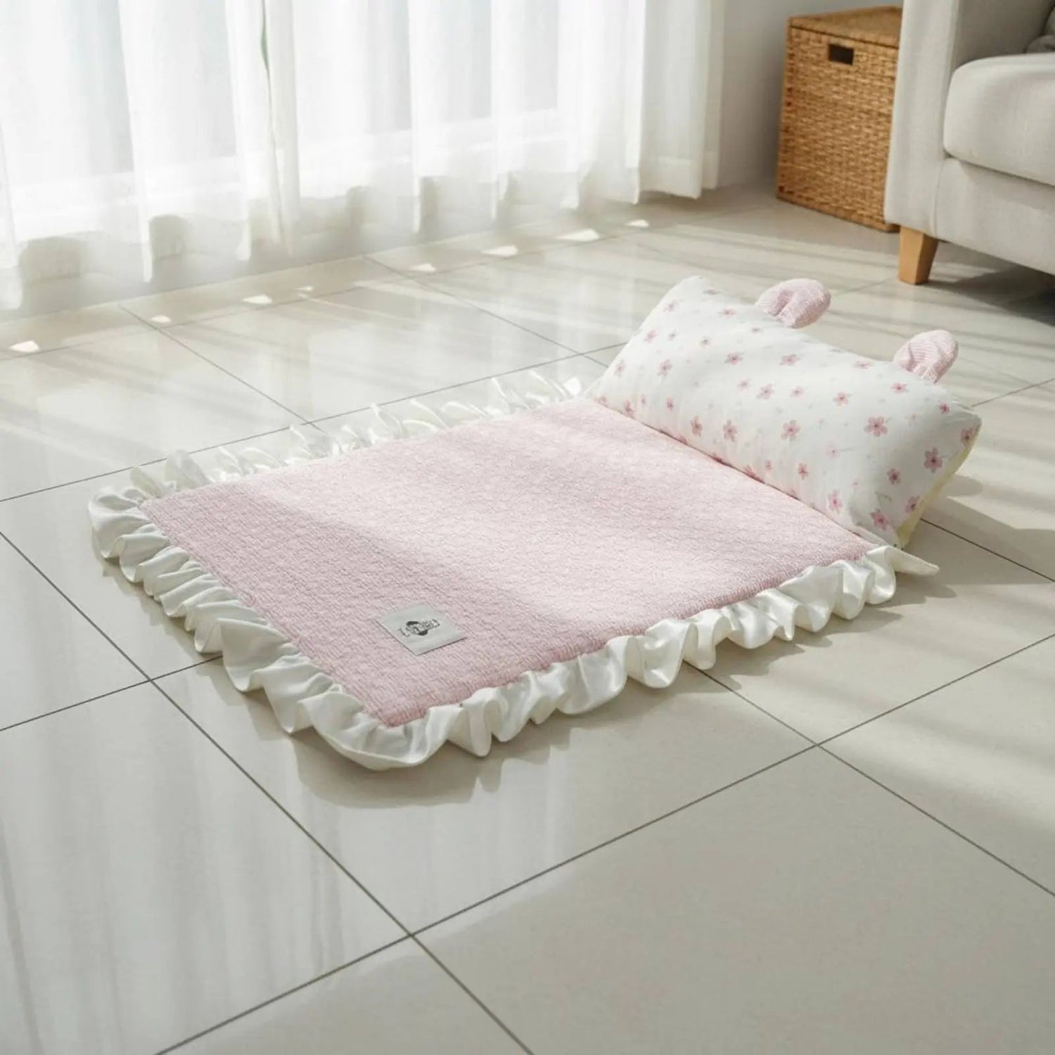 Dog Cooling Mat Cute Ear Pillow Feline Cooling Mat Summer Pet Cushion Soft Breathable for Small Dogs, Hot Weather Khamik Shop Online