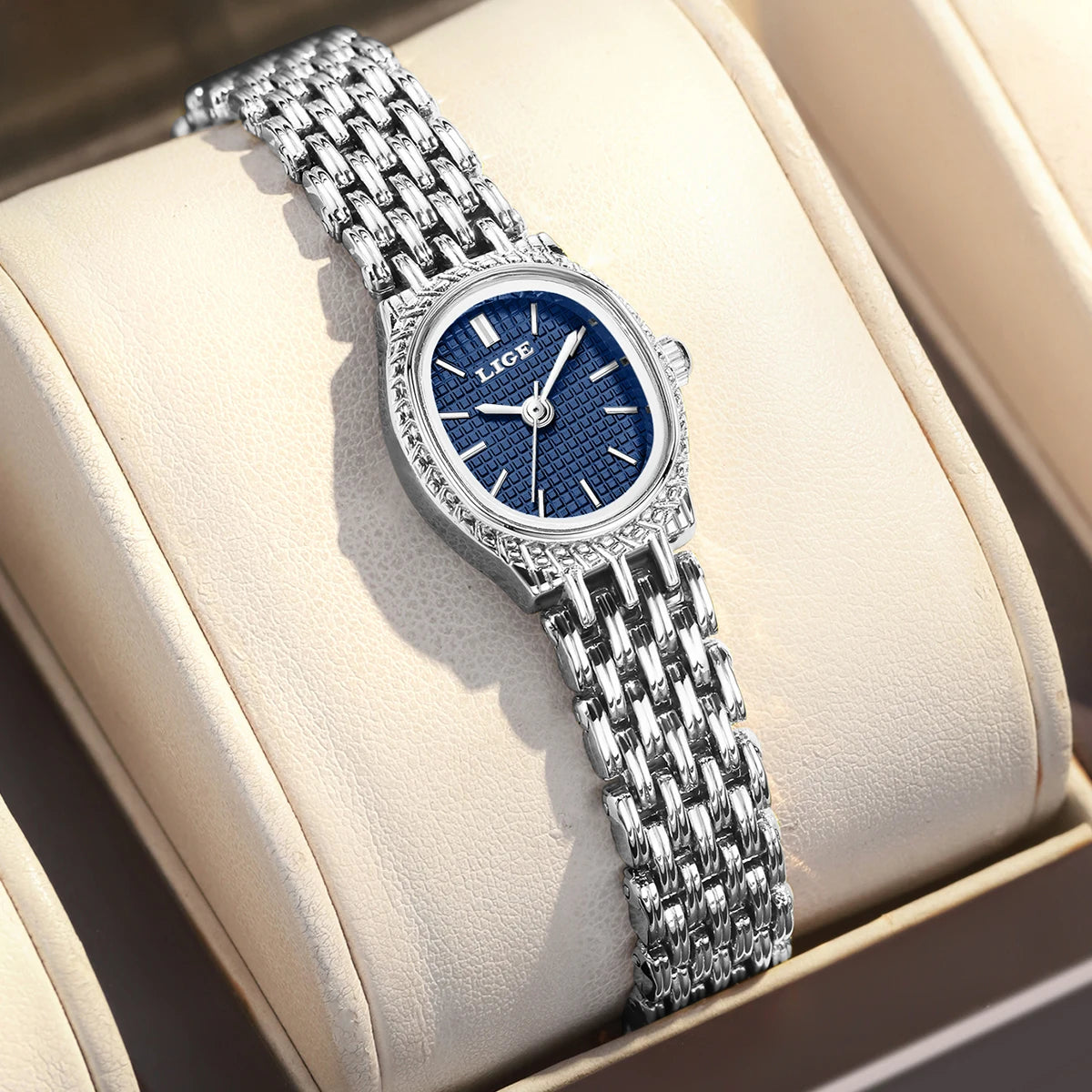 LIGE Fashion Luxury Quartz Woman Watch Elegant Classic Simple Dial Waterproof Stainless Ladies Watches for Women Reloj Mujer+Box Khamik Shop Online