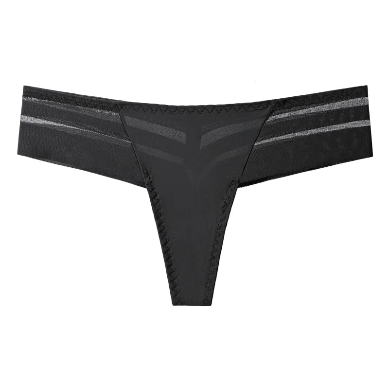 1/2Pcs Sexy Transparent Mesh Thongs Seamless Perspective Brazilian Panties Low Waist Women'S Lingerie