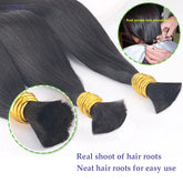 JSNME Bulk Human Hair Extensions 100% Real Human Hair Extension Straight 50g Black Brown Blonde 613 Color For Salon 14"-26" Inch Khamik Shop Online