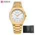CURREN 8456 Business Quartz Stainless Steel Strap Watch Square Dial Casual Style Wristwatch with Waterproof Function Khamik Shop Online