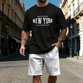 Mens T-Shirt Tracksuit Printing Casual Jogging Sportswear Outdoor Sports Adult Clothing Summer High Quality Short Sleeves Shorts Khamik Shop Online