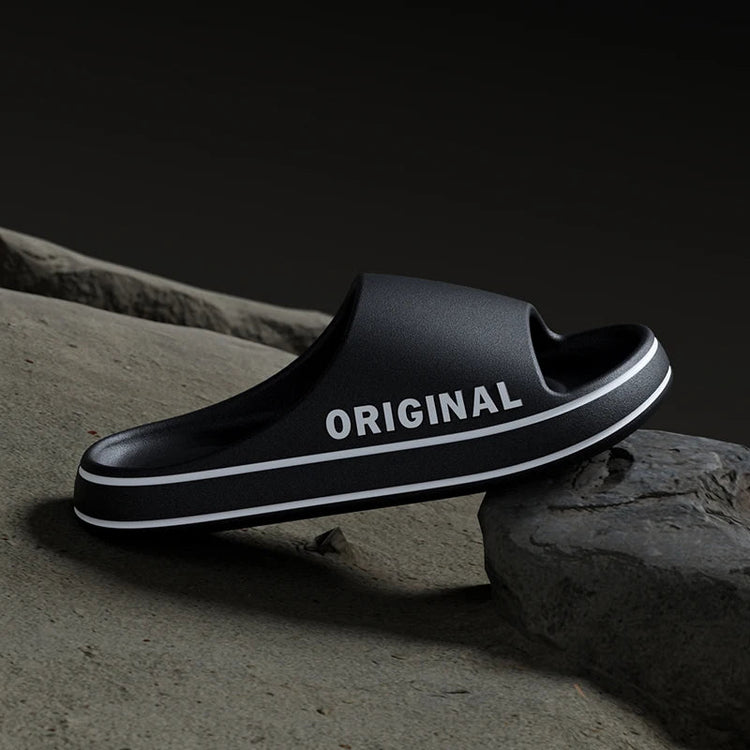 Mens Thick Sole Indoor Bathroom Anti Slip Shoes Summer Couple Sandals Feslishoet Women Letter Slippers Beach Slides Solid Color Khamik Shop Online