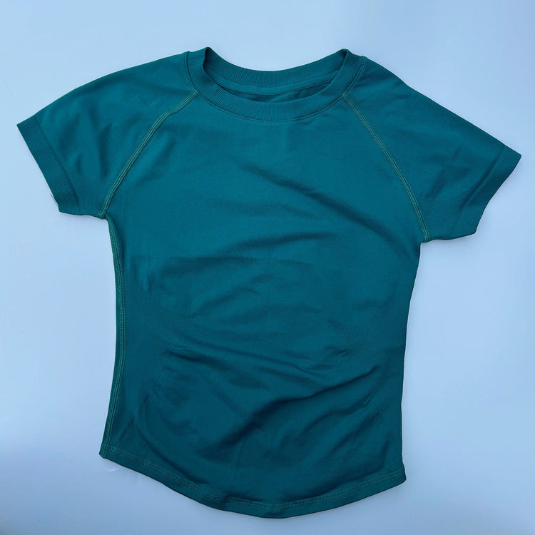 Women Seamless Yoga Shirt Short Sleeve Gym Top Workout Running Tee Fitness Activewear Breathable Athletic Sports Clothing Vest Khamik Shop Online
