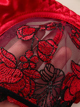 A set of sexy Red lingerie, including a bra and panties with daisy patterns, as well as a comfortable home-style ZA825127 Khamik Shop Online