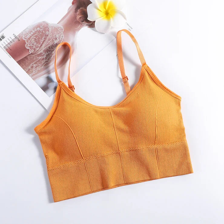 Women Sexy Crop Tops Bra Tube Top Female Streetwear Sleeveless Seamless Sports Bra Crop Camis Top Tee Bandeau Top Basic Tank Khamik Shop Online