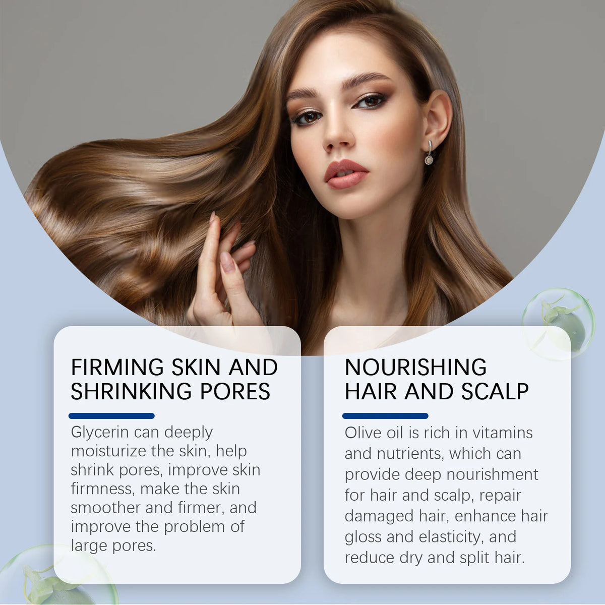 Moisturizing Olive Oil for Hair Nails Skin Care Improve Dry Shrink Pores Serum Reduce Split Ends Smooth Hair Strengthening Oils