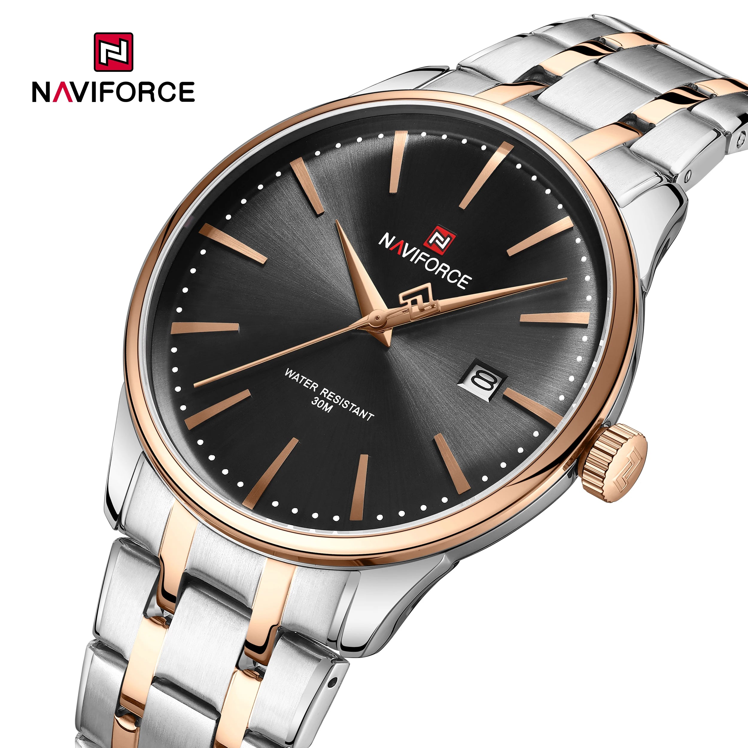 Luxury Men'S Calendar Watches Waterproof Fashion Business Stainless Steel Strap Quartz Wristwatches Relogio Masculino