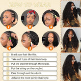 Geeta 100% Human Hair Feather Crochet 12A 240g 300g Deep Wave Pre-Separated Feather Crochet Invisible Crochet Hair Extensions Khamik Shop Online