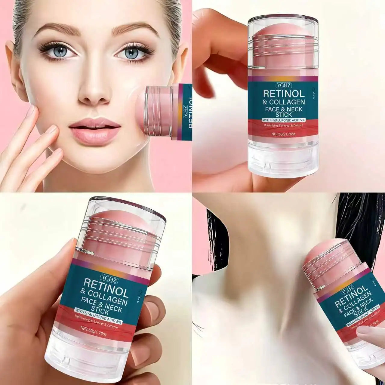 Retinol Collagen Facial Care Stick: a Multi-Functional Product That Combines Lip Balm, Eye Cream, Neck Cream, Primer, and Facial Moisturizer, Suitable for All Skin Types Khamik Shop Online