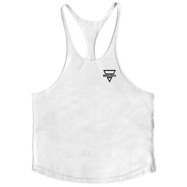 2022 New Fashion Men Gym Tank Top Fitness Y Back Clothing Summer Men&