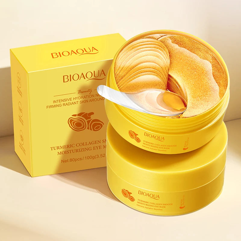 80Pcs BIOAQUA Crystal Collagen Eye Mask anti Dark Circles Anti-Wrinkles Moisturizing Anti-Aging Eye Patches Eyes Skin Care