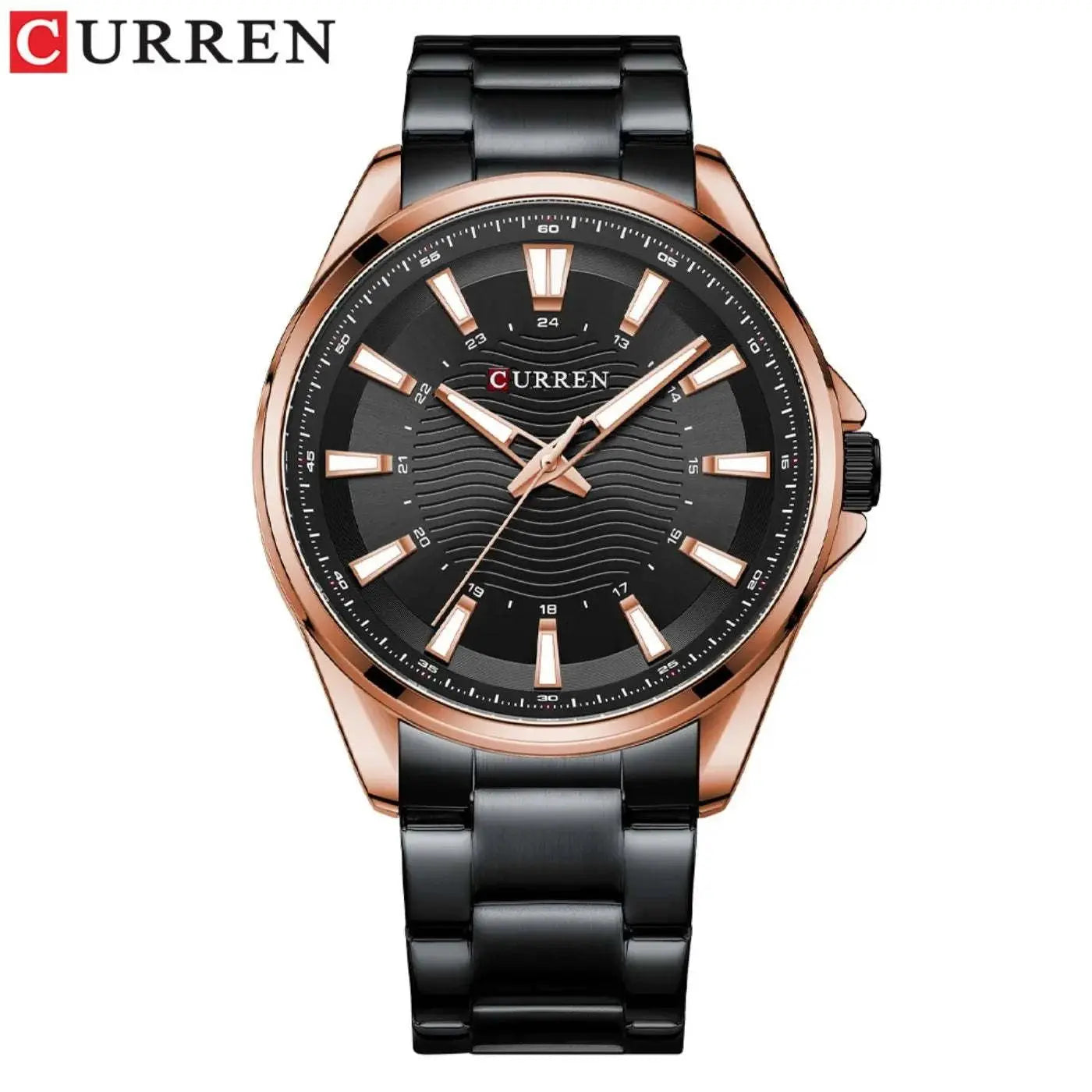 CURREN Classic Simple Stainless Steel Quartz Wristwatches Fashion Brand Men&
