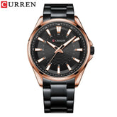 CURREN Classic Simple Stainless Steel Quartz Wristwatches Fashion Brand Men&