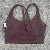 Solid Color Soft Cross Back Women Fitness Bra Tights Yoga Vest High Strength Shockproof Gym Sports Top Push Up With Chest Pad Khamik Shop Online