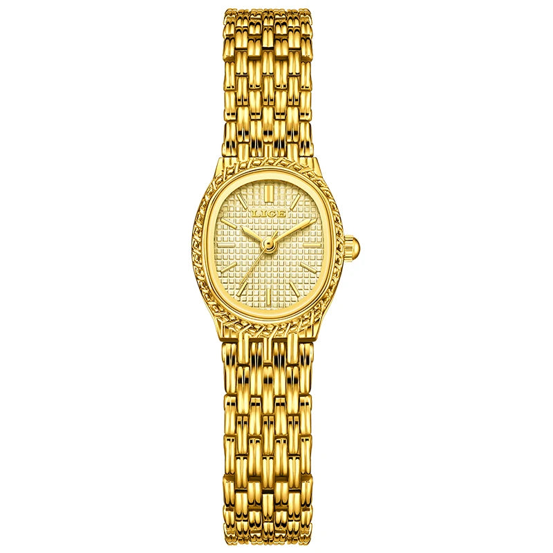 LIGE Fashion Luxury Quartz Woman Watch Elegant Classic Simple Dial Waterproof Stainless Ladies Watches for Women Reloj Mujer+Box Khamik Shop Online