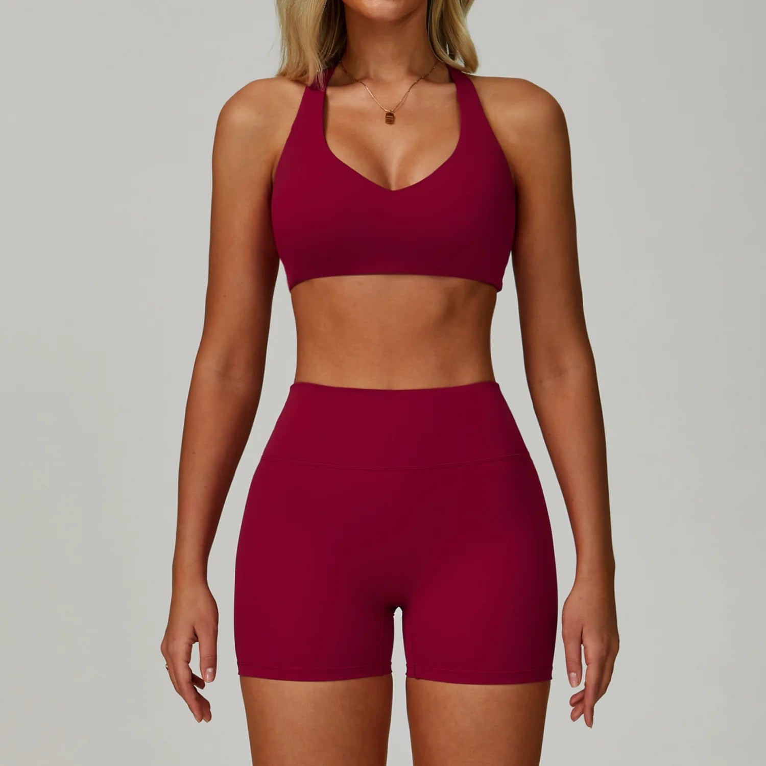 2-3PCS Yoga Suit Women Tracksuit Sports Bra High Waist Leggings Shorts Outfit Gym Set Fitness Push Up Workout Clothes Sportswear Khamik Shop Online