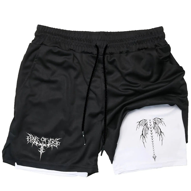 Men Running Shorts 2 in 1 Double-deck Sport Shorts Sportswear Gym Fitness Short Pants Training Jogging Bottom Men&