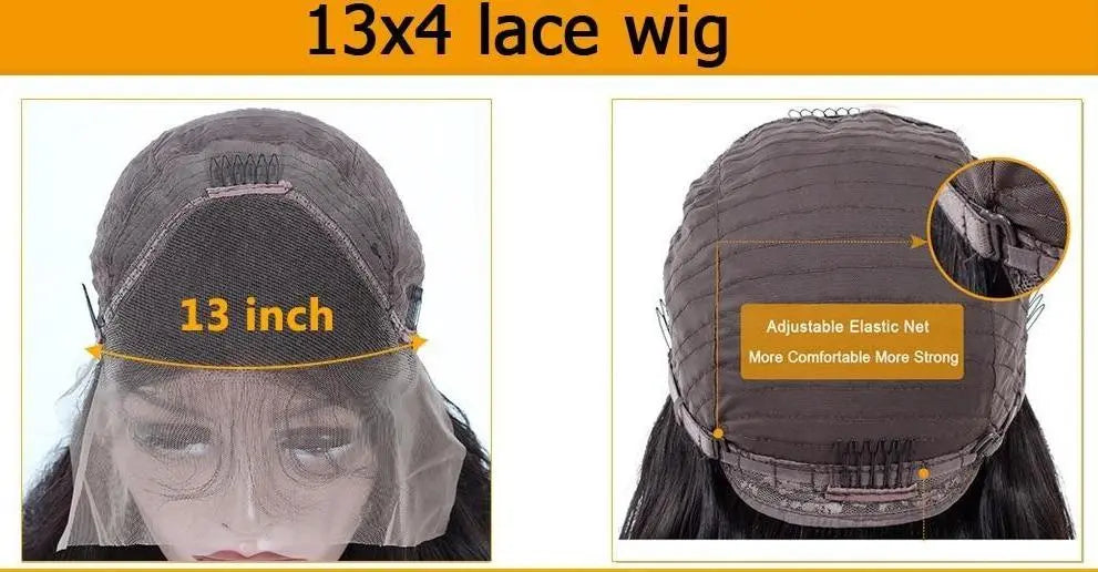 13x4 HD Transparent Lace Frontal Water Wave Human Hair Wigs 200% Densi Cerise Alfie