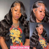 300% Density Body Wave 13x6 HD Lace Frontal Human Hair Wigs Pre Plucked Brazilian Hair 13x4 Lace Frontal Wigs Curly Human Hair Khamik Shop Online