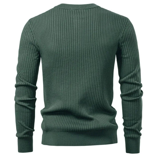UNITIM Man Knitted T-shirt Simple Solid Color Round Neck Male Top Slim Comfortable Long Sleeve Casual Versatile Men Polo Shirt Khamik Shop Online