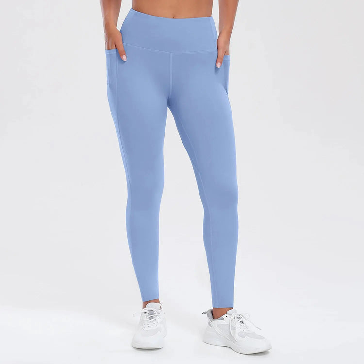 Women Yoga Pants with Pockets Butt Lifting Tummy Control Sports Leggings High Waist Fitness Tights Gym Clothing Sportswer Khamik Shop Online