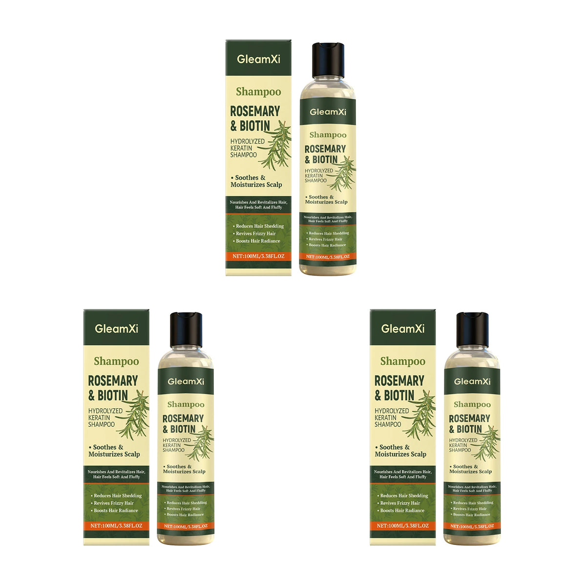 Rosemary Shampoo Thickening Volumizing Nourishing Oil Control Dry Damaged Repair Scalp Cleansing Smoothing Strengthening Shampoo