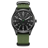 LIGE 2025 TOP NEW quartz wristwatch Arabic Watch for Men Luminous Green Nylon Luxury Leather Wrist Men Watch Montre Homme+BOX Khamik Shop Online