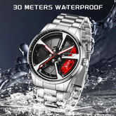 LIGE Unique Creative Quartz Man Watch Steel Band Casual Sports Waterproof Luminous Rotating Wheel Dial Watches for Men Gifts Box Khamik Shop Online