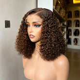 Wet And Wavy Lace Frontal Wig Short Bob Wig Pre Plucked 