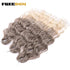 FREEDOM Synthetic Curly Braiding Hair Extensions 24 Inch/60 cm Long Deep Wavy Twist Crochet Braids Hair Ombre Brown Rainbow Hair Khamik Shop Online