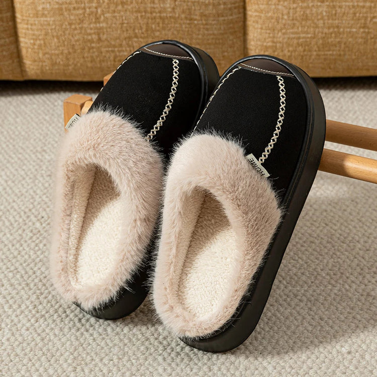 Fashion Women Slippers Winter Soft Thick Soled Indoor and Outdoor Warmth Comfort Breathable Non Slip Casual Couple Home Shoes Khamik Shop Online