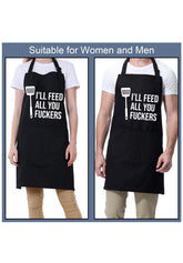 Women Men Solid Linens apron kitchen Pocket For home and kitchen Adjus Cerise Alfie
