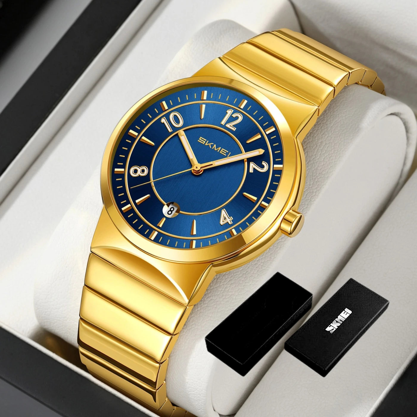 9401 Luxury Mens Steel Band Watch Original Business Quartz Wristwatch Waterproof Watches for Man Clock Reloj Hombre 2026 Khamik Shop Online