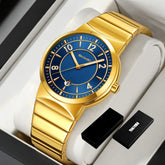 9401 Luxury Mens Steel Band Watch Original Business Quartz Wristwatch Waterproof Watches for Man Clock Reloj Hombre 2026 Khamik Shop Online