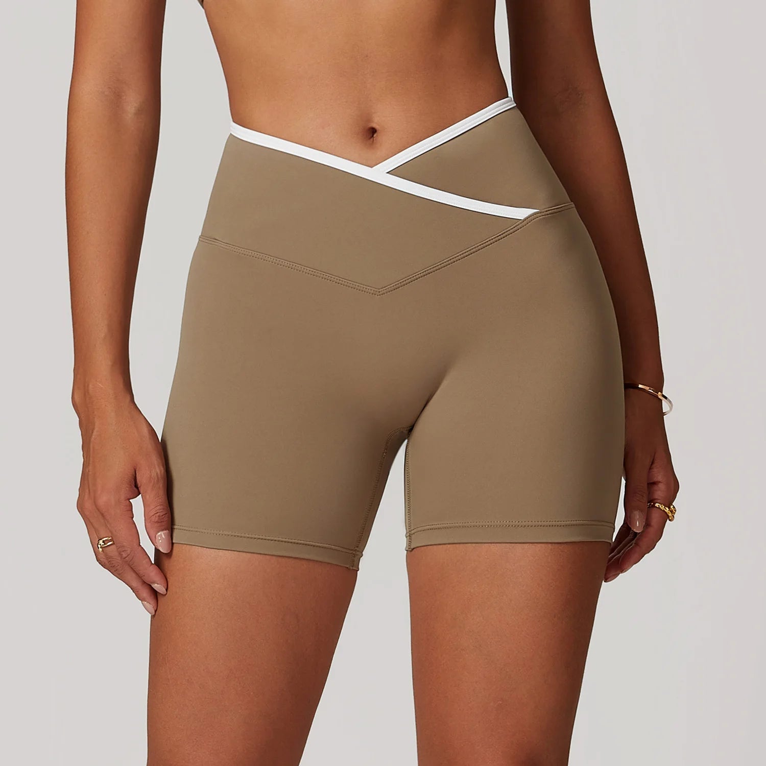 Yoga Shorts Women Fitness Shorts V-shaped Waist Running Cycling Shorts Breathable Sports Leggings High Waist Workout Gym Shorts Khamik Shop Online