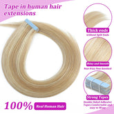 SOVO Tape in Hair Extensions 100% Remy Human Hair 20 Inch  20pcs  Balayage Skin Weft Tape in Extensions  12-26 inch Khamik Shop Online