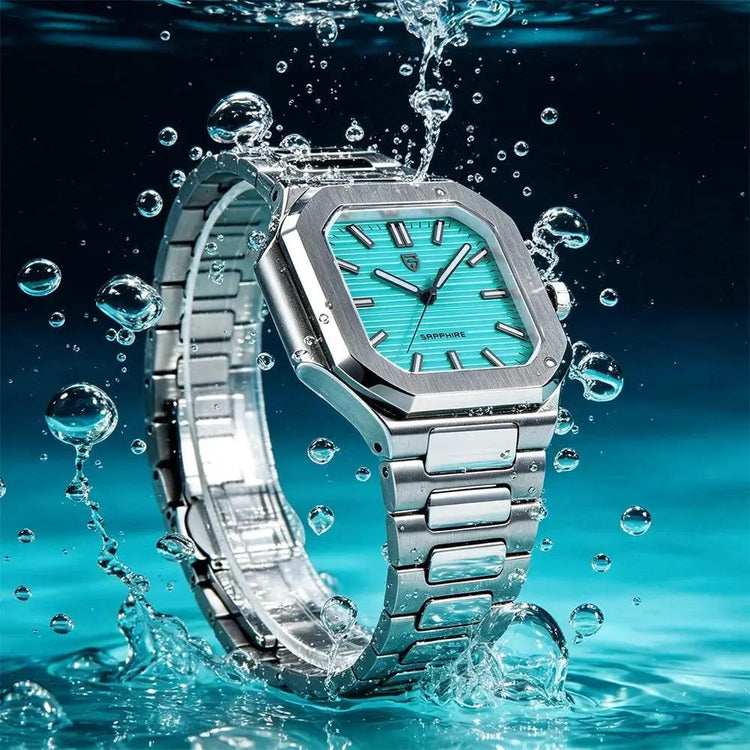 TOP New PAGANI DESIGN 37MM Square Men Quartz Watches Luxury Sapphire Glass AR Coated Business Watch VH31 Luminous Watch for Men Khamik Shop Online