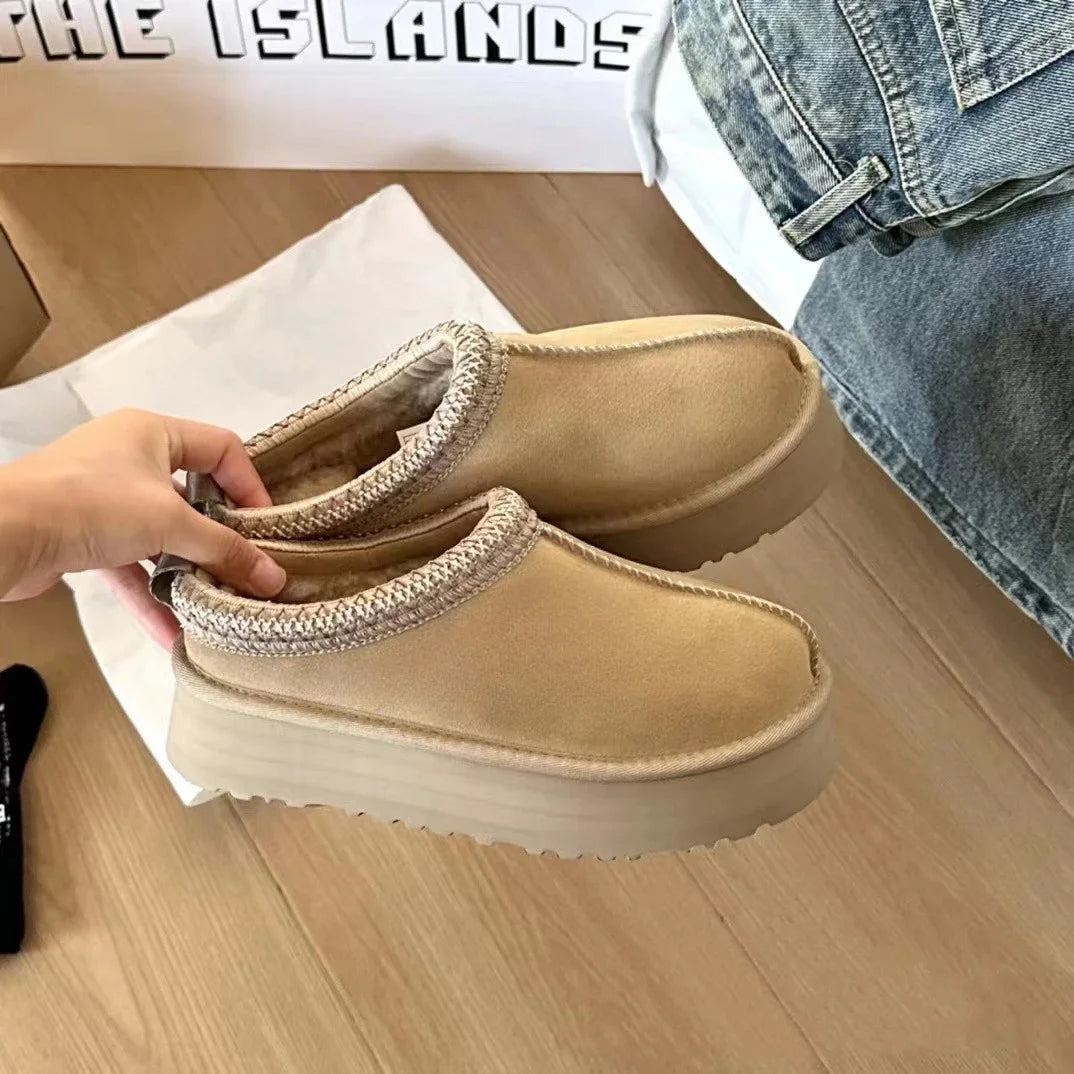 2026 New Winter Snow Boots Ladies Platform High Heel Shoes Women Ankle Boots Luxury Designer Classic Ultra Mini Fur Boot Khamik Shop Online