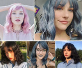 Jeedou 14 Inch Water Wave Bob Wig With Air Bangs Matte Synthetic Short Wavy Wigs For Women Daily Cosplay Colorful Wig Khamik Shop Online