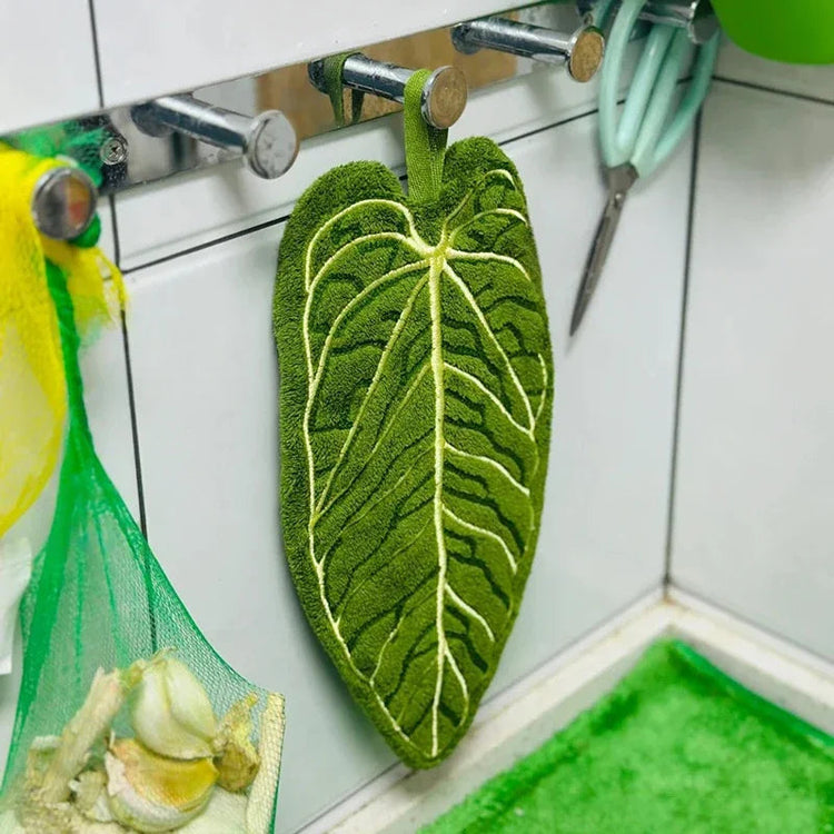 1PC Hot Plant Hand Towel Cleaning Towel Absorbent Handkerchief Hanging Thickened Kitchen Towel Bathroom Kitchen Accessories Khamik Shop Online