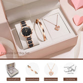 OLEVS Women Watch 5877 Luxury Elegant Quartz Watch Waterproof Luminous Ceramic Strap Ladies Watch Bracelet Set Gift Box Reloj Khamik Shop Online