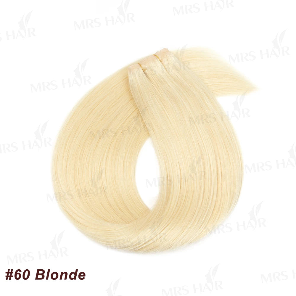 Invisible Long Tape PU Weft Human Hair Bundles Real Natural Hair Seamless & No-Glue Injected Tape In Hair Extensions Thick Ends Khamik Shop Online