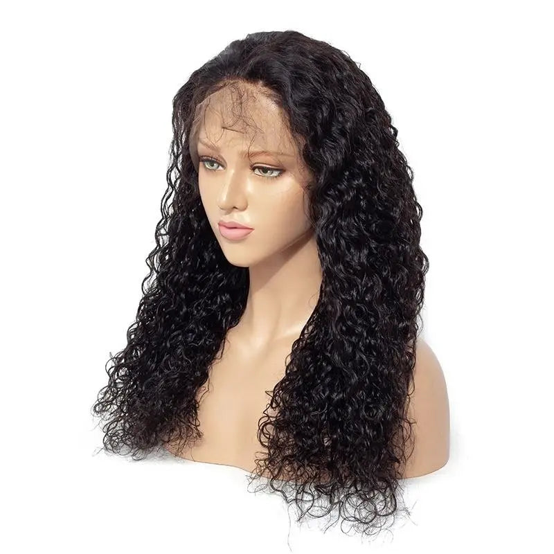 13x4 HD Transparent Lace Frontal Water Wave Human Hair Wigs 200% Densi Cerise Alfie