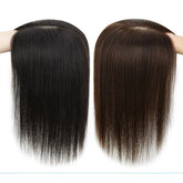 Human Hair Topper Silk Base Great Coverage for Thinning Hair or Hair Loss 9x13cm Silk Top Hair Topper with Clips Breathable Khamik Shop Online