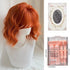 Short Wavy Orange Wig with Bangs 12inch Curly Hair Lolita High Quality Synthetic Wigs for Women Daily Cosplay Wig Heat Resistant Khamik Shop Online