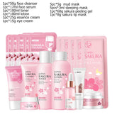 Japan Sakura Facial Cleaner Korean Face Serum Exfoliating Peeling Gel Moisturize Toner Eye Cream Sunscreen Cosmetic SkinCare Set Khamik Shop Online